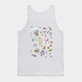 Pastel Plankton in Watercolor Tank Top